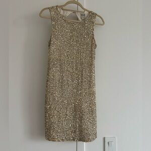 Haute Hippie Gold Sequin Mini Dress